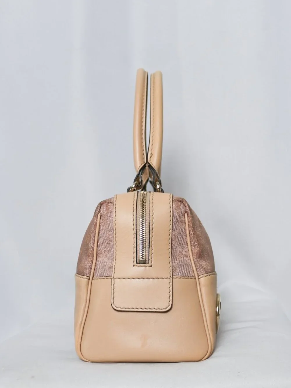 Gucci Lovely Heart pink glittery GG canvas boston bag